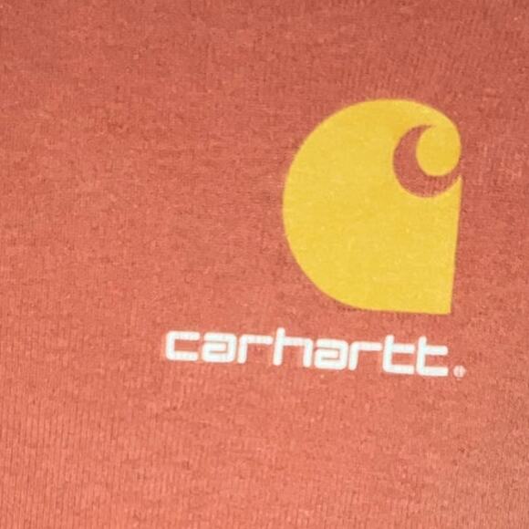 Carhartt Rust Orange Cotton Crewneck T-Shirt Womens XL - Picture 2 of 4